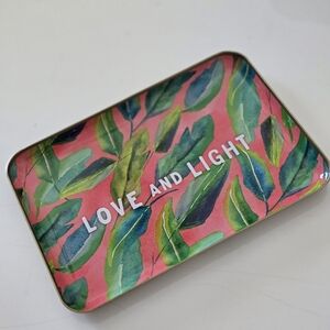 Love and Light Leaf Print Tray